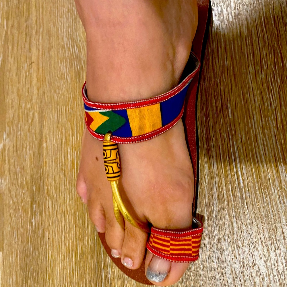 African Wax Print Sandals
